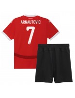 Rakousko Marko Arnautovic #7 Domácí dres pro děti ME 2024 Krátký Rukáv (+ trenýrky)